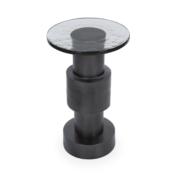 Callen - Round Accent Table - Antique Nickel