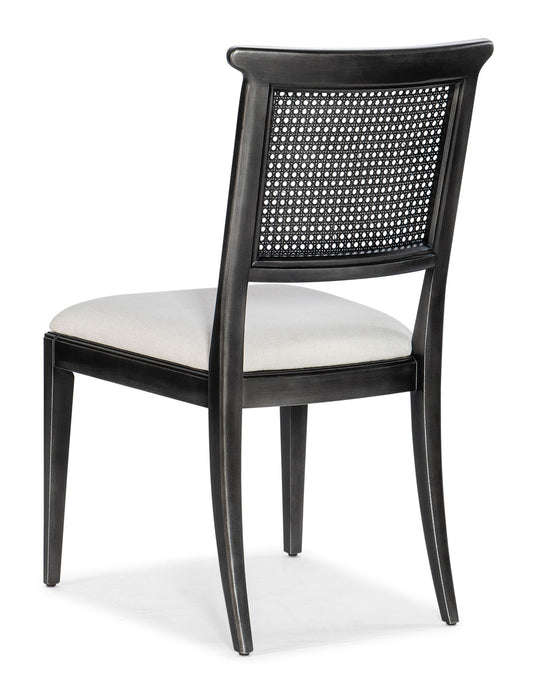 Charleston - Upholstered Seat Side Chair  - Black