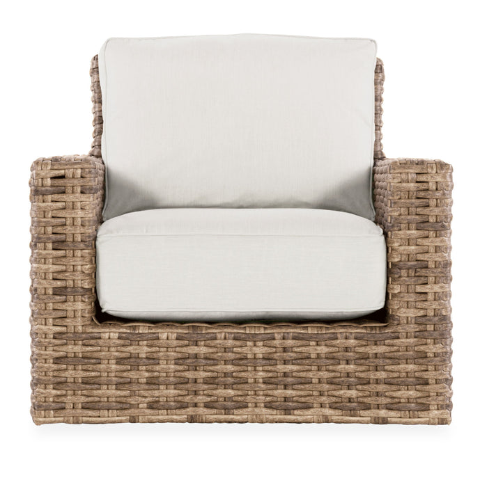 Havana - Swivel Club Glider With Self Welt - Canvas Flax
