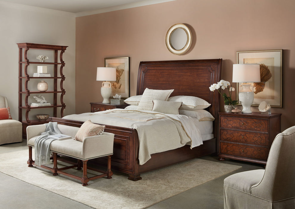 Charleston - Bed Bench - Dark Brown / Beige
