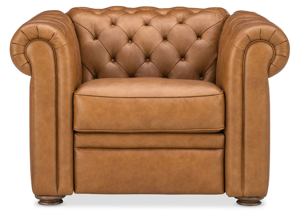 MS - Glover Power Recliner With Power Headrest - Brown