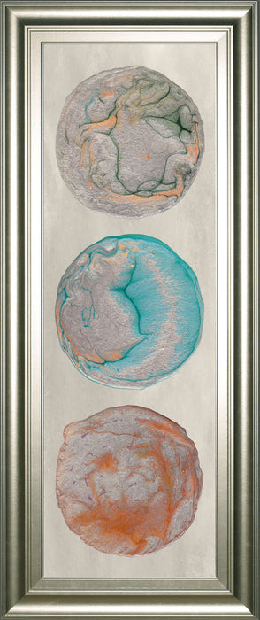 Planet Trio Il By Alicia Ludwig - Framed Print Wall Art - Beige