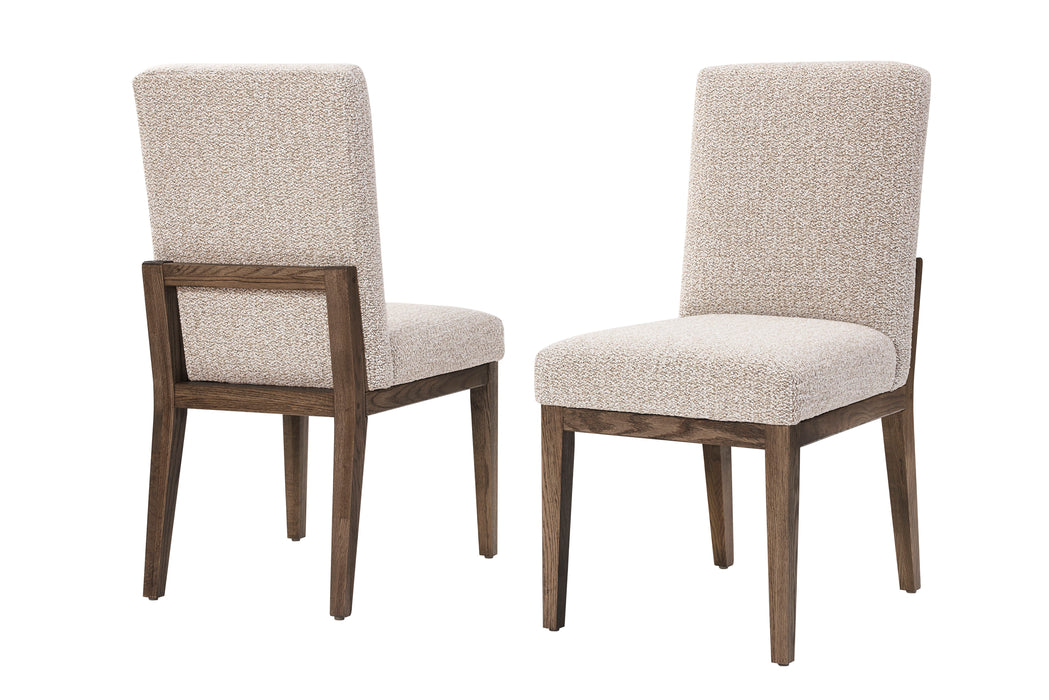 Dovetail - Upholstered Side Chair - Aged Grey Legs