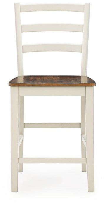 Brinfern - Barstool (Set of 2) - Brown / Antique White