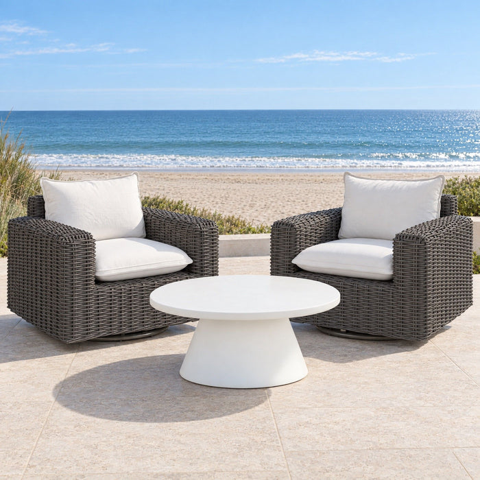 Bazaar - Pedestal Coffee Table - Bone