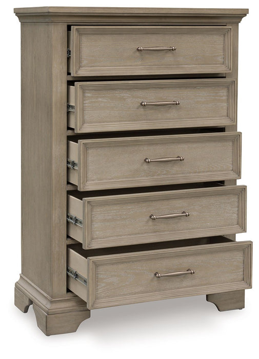 Vallardia - Five Drawer Chest - Light Grayish Brown