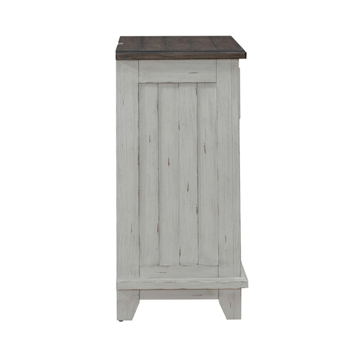 River Place - Bedside Chest With Charging Station - White