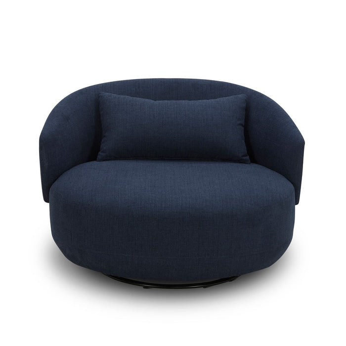 Haley - Upholstered Swivel Cuddler Chair