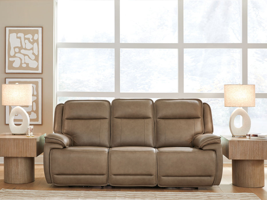 Glencroft - Power Reclining Sofa With Adjustable Headrest - Sahara