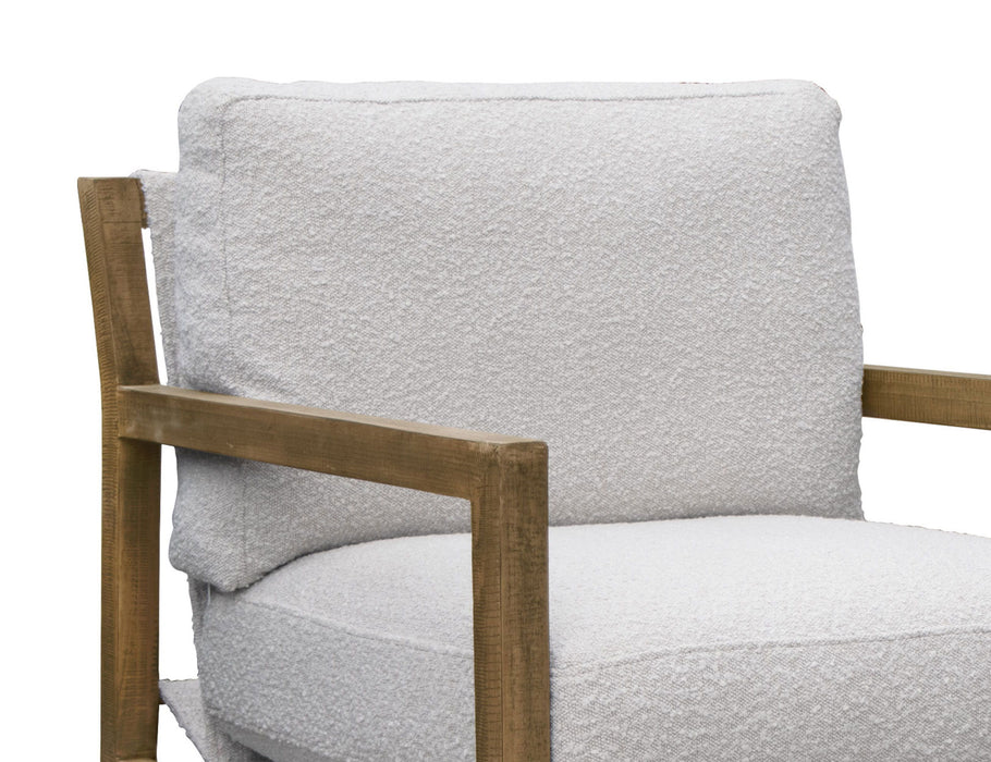Milan - Fabric Arm Chair - Light Cream