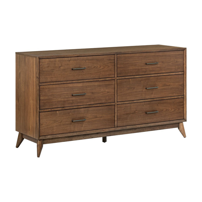 Century Modern - 6 Drawer Dresser - Light Brown