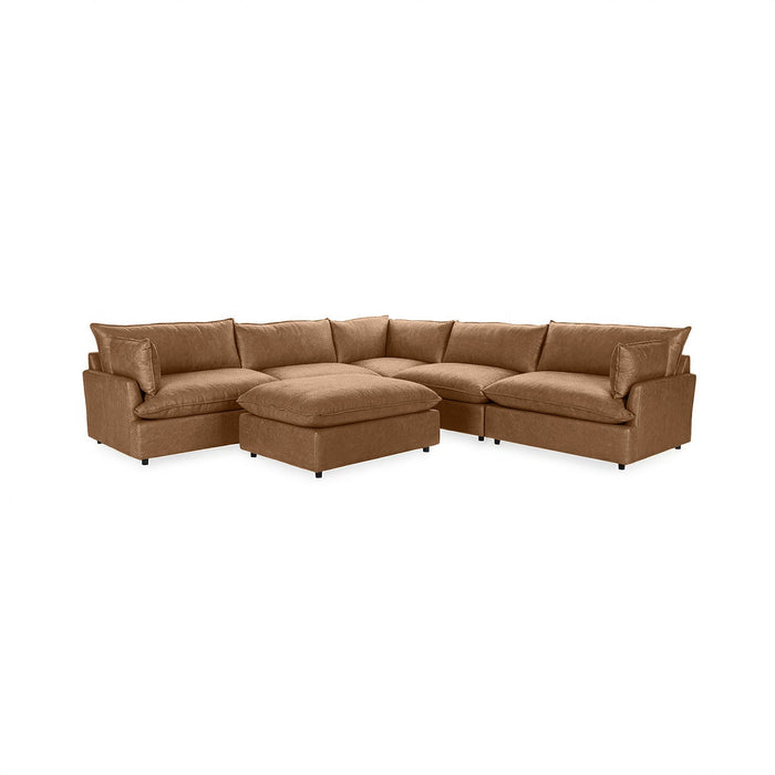 Caplan - 6 Piece Modular Sectional With Ottoman