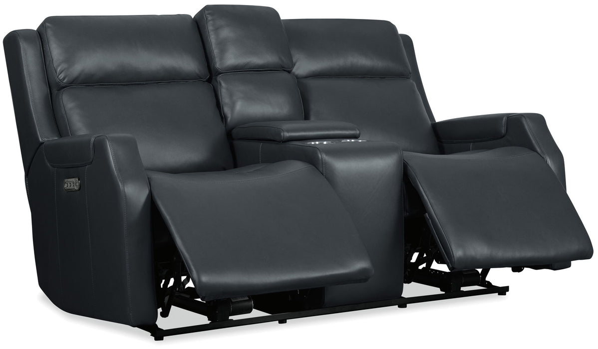 MS - Nelson Zero Gravity Power Console Loveseat With Power Headrests And Lumbar
