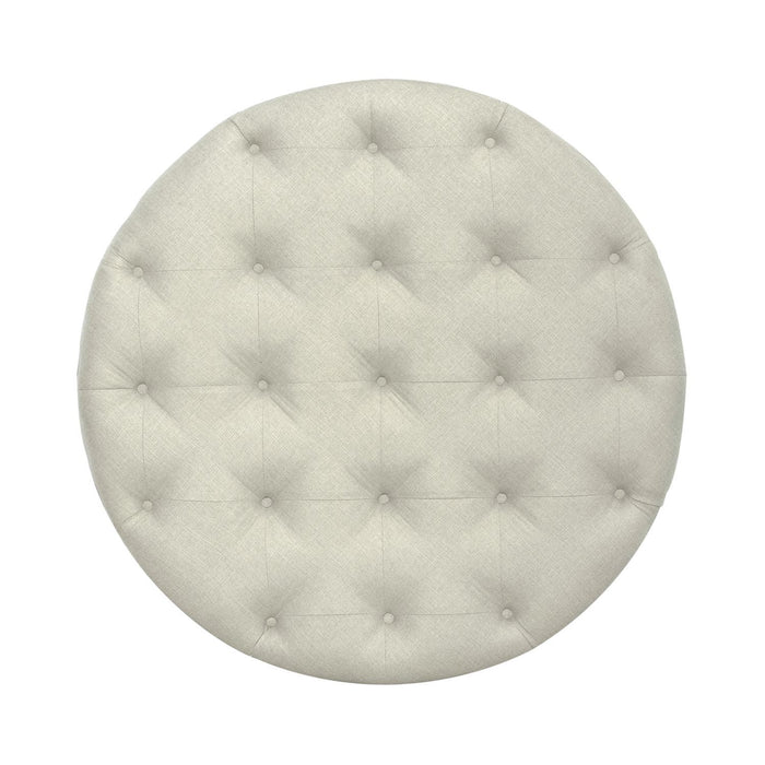 Americana Farmhouse - Round Cocktail Ottoman - Light Brown