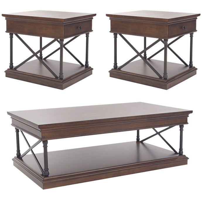 Tribeca - 3 Piece Table Set - Dark Brown