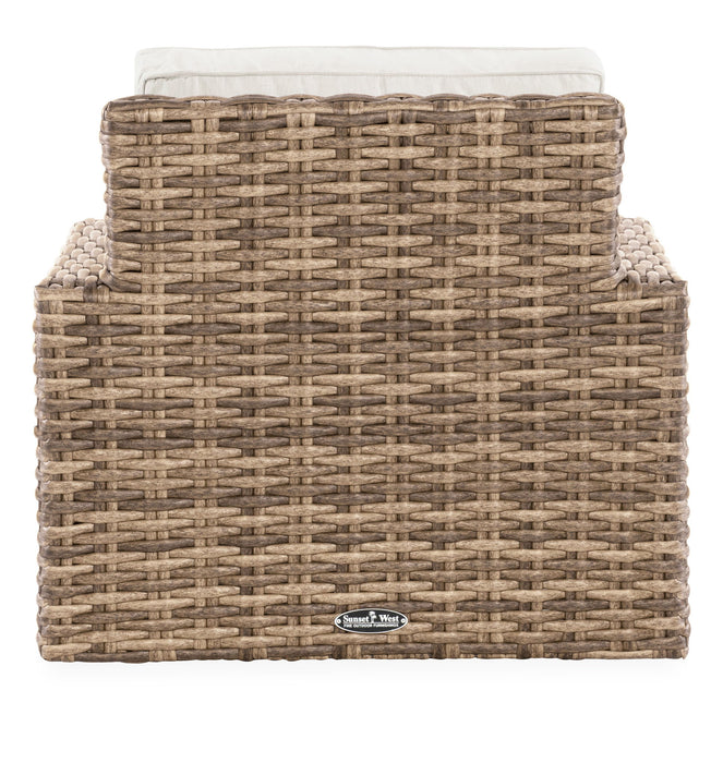 Havana - Swivel Club Glider With Self Welt - Canvas Flax