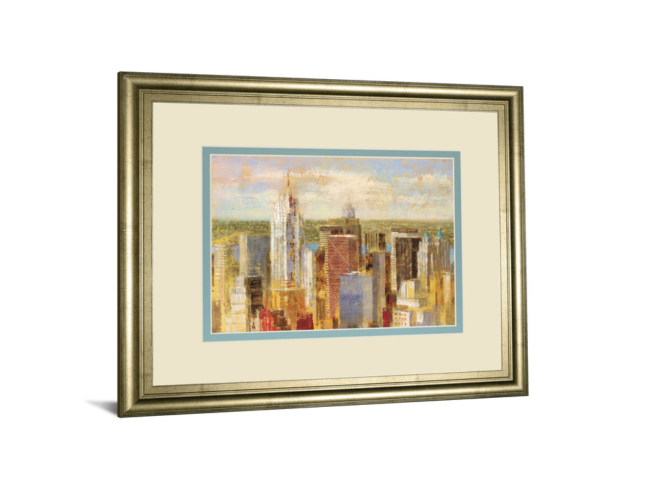Cityscape Il By Longo - Framed Print Wall Art - Beige