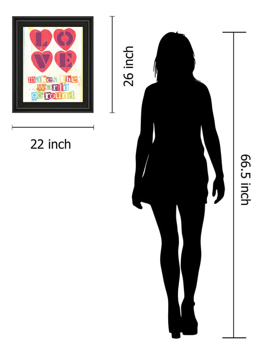 Must Be Love I By Tom Frazier - Framed Print Wall Art - Purple