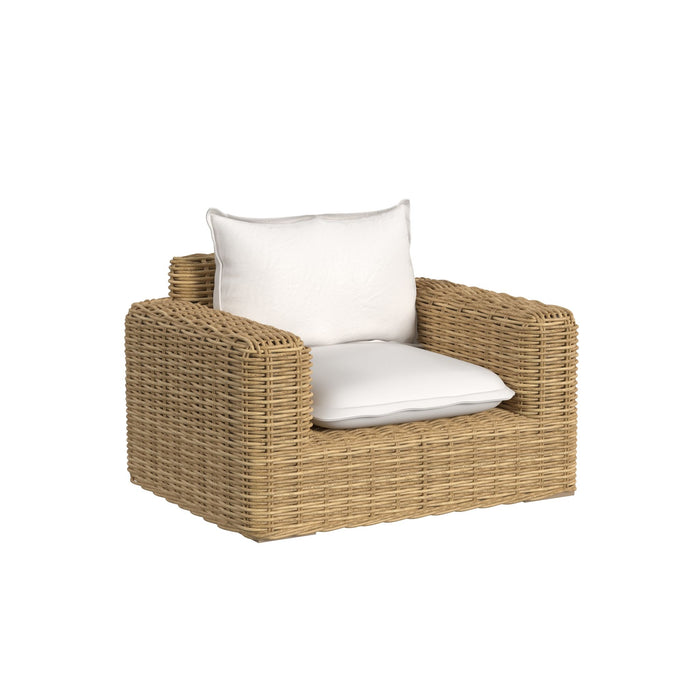 Playa - Oversized Club Chair - Light Brown / White