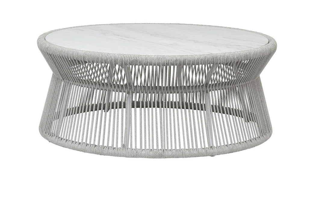Miami - Table With Honed Cararra Marble Top