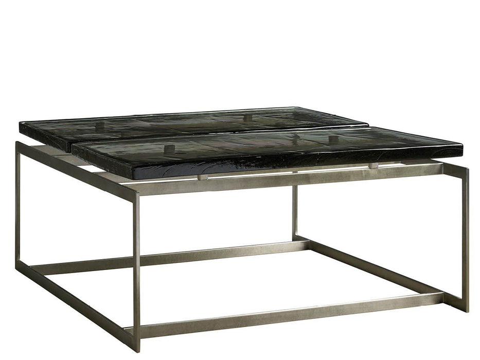 Avaline - Jordan Cocktail Table - Pearl Silver / Black