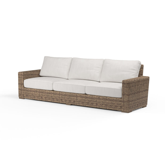 Havana - Sofa, With Self Welt - Canvas Flax / Dark Brown