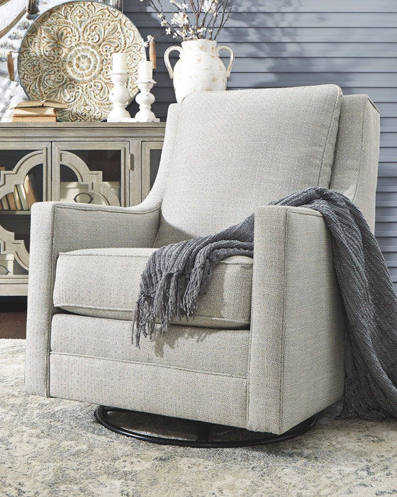 Kambria - Swivel Glider Accent Chair - Frost