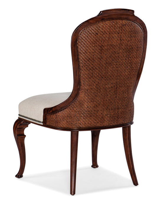 Charleston - Upholstered Side Chair  - Dark Brown