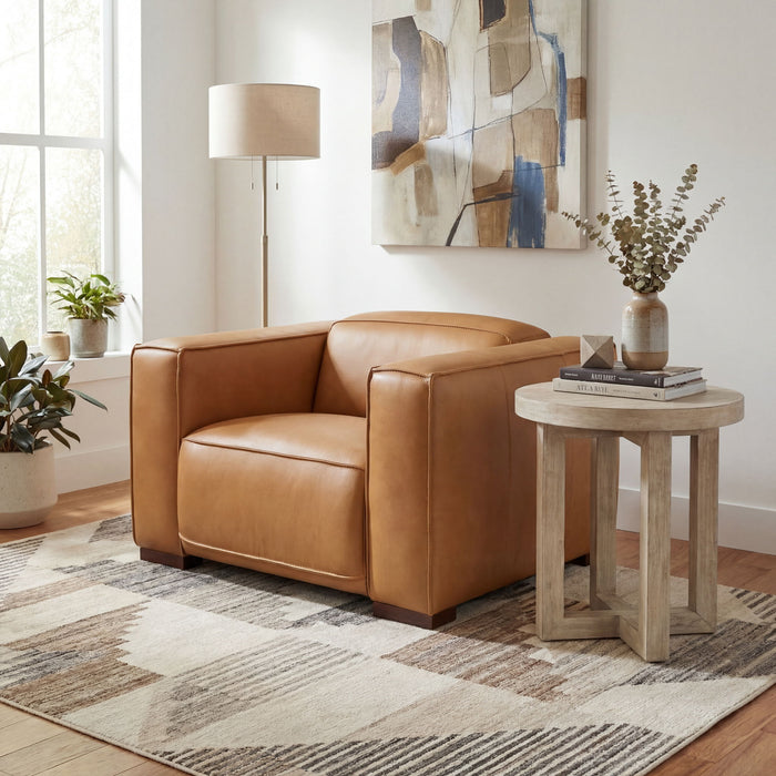 MS - Fresco Power Recliner With Power Headrest - Light Brown