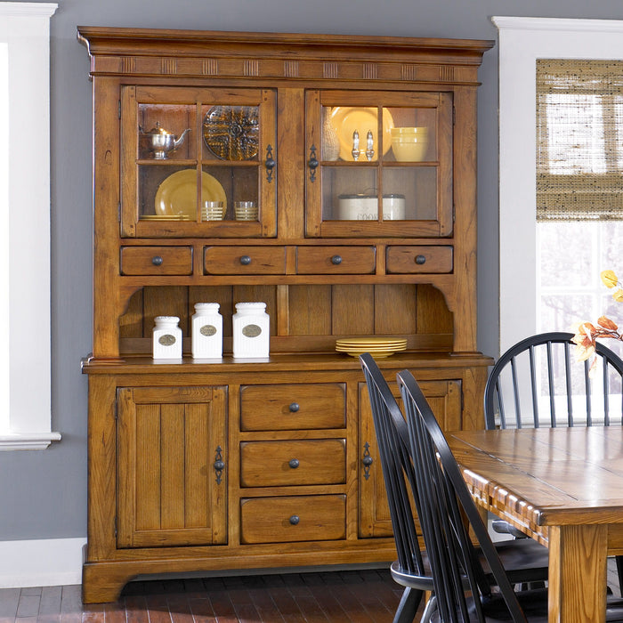 Treasures - Hutch & Buffet - Light Brown