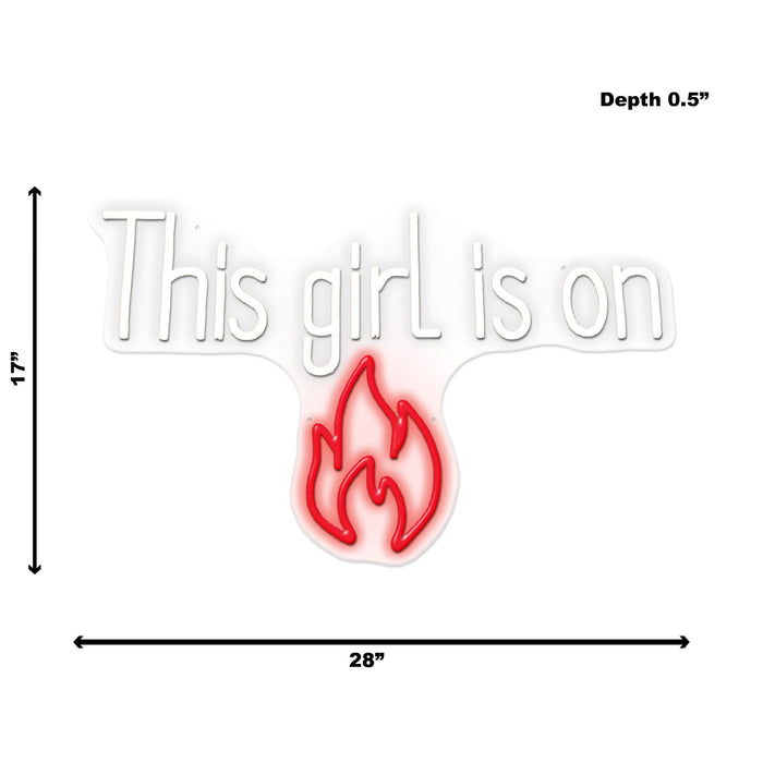 Neon This Girl Is On Fire - Dark Gray