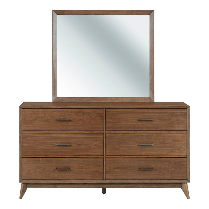 Century Modern - Dresser & Mirror - Light Brown