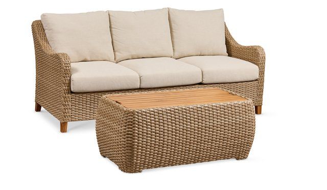 Biscayne 3 Cushion Sofa W/Coffee Table