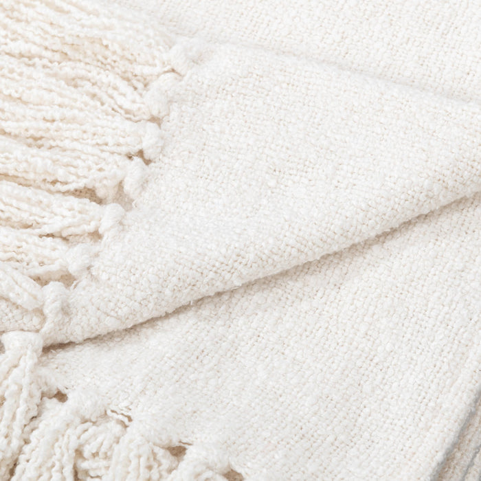 Aria - 50" x 70" Boucle Throw - Ivory