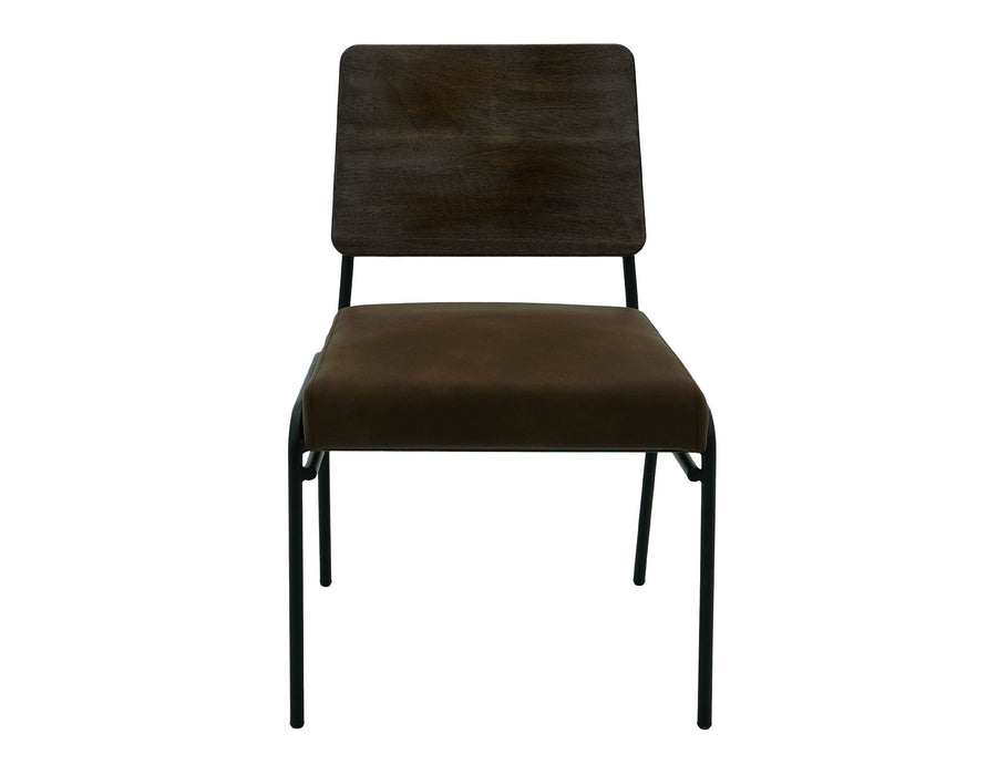 Balam - Upholstered Seat & Metal Base Chair (Set of 2) - Oil Black