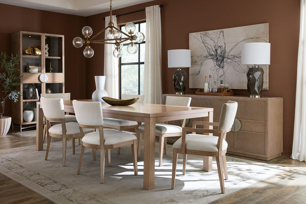 Sonnet - Rectangular Dining Table With One 18" Leaf - Dark Gray / Light Brown