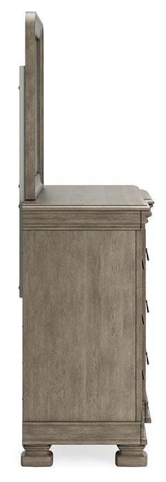 Lexorne - Gray - Dresser And Mirror
