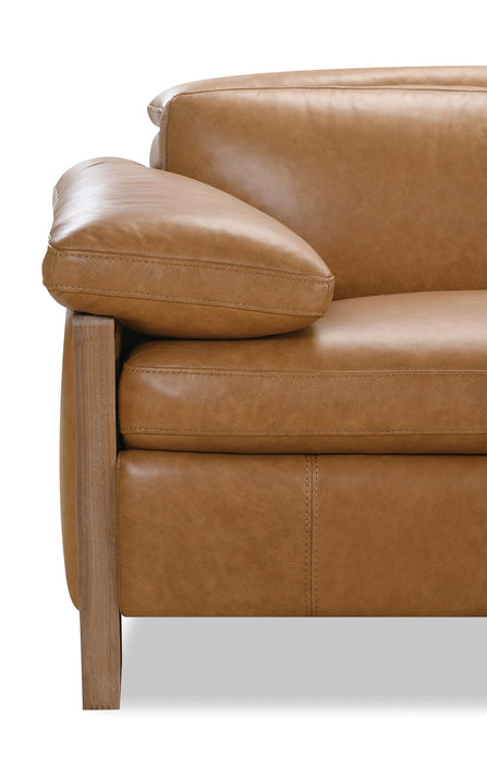 MS - Jericho Five-Piece Power Reclining Sectional - Light Brown