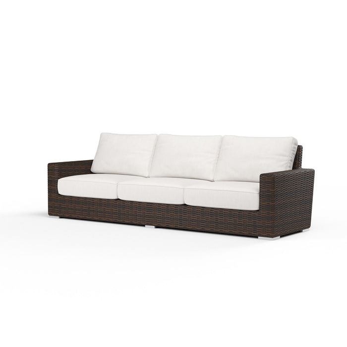 Montecito - Sofa, With Self Welt - Canvas Flax / Dark Brown