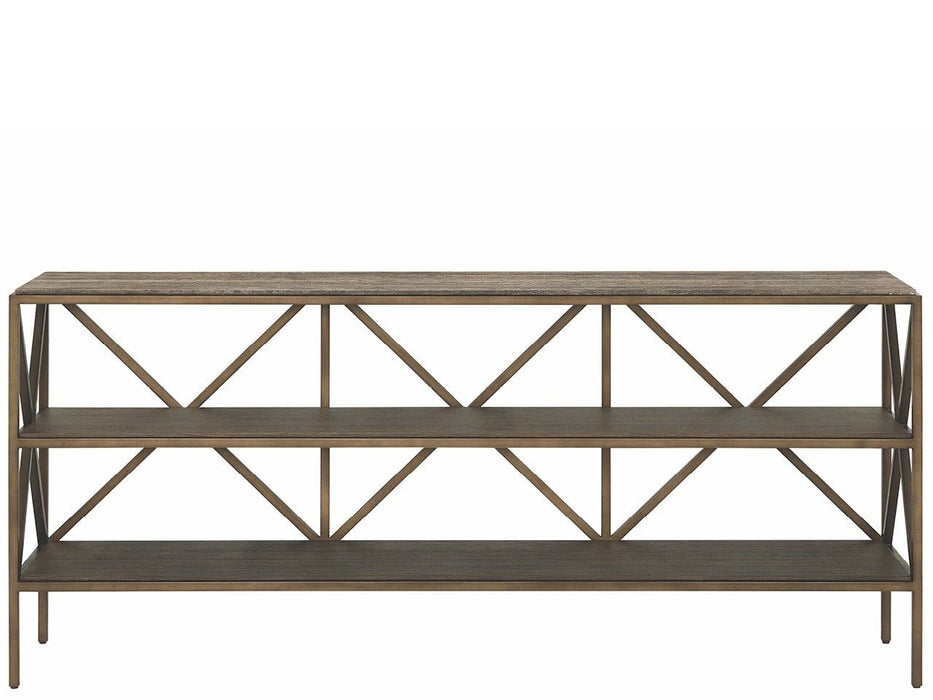 Montclair - Brindle Console - Light Brown / Dark Brown