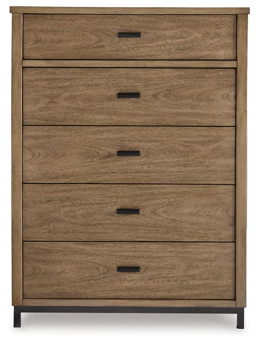 Tomtyn - Five Drawer Chest - Light Brown