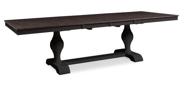 Cosmopolitan Collection - Dbl Leaf Tabletop w/ Grandeur Base in and Black