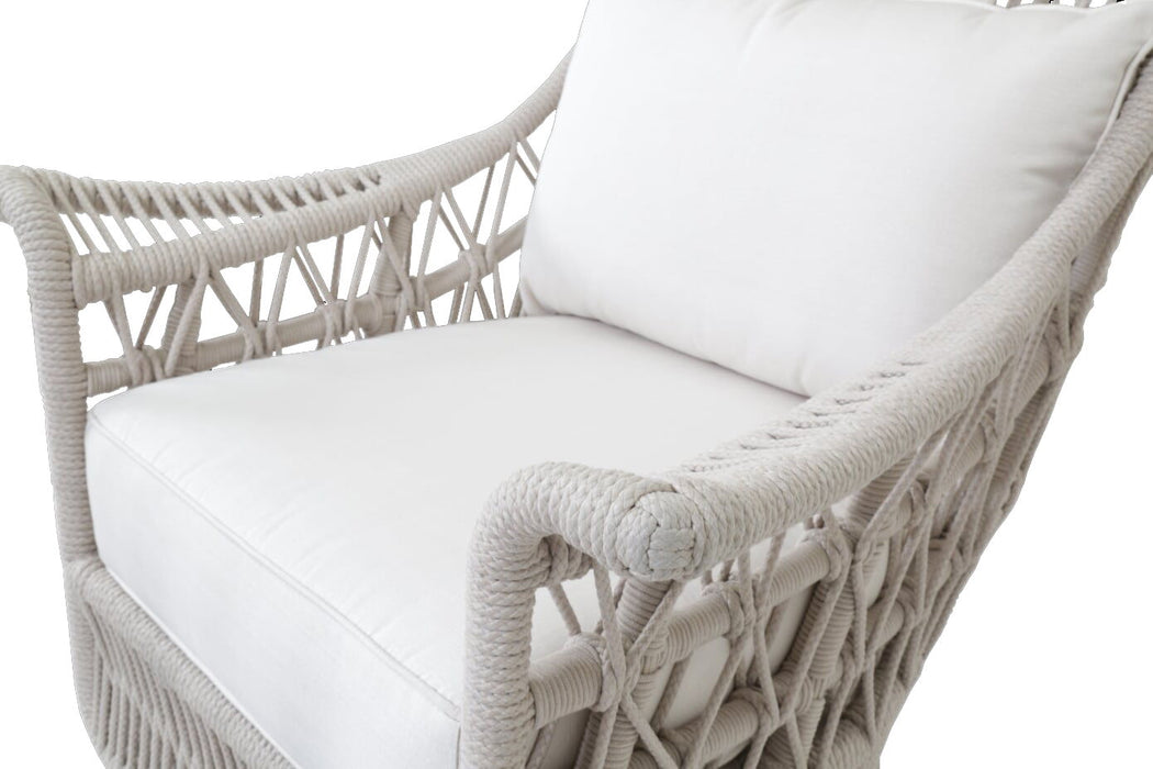 Dana - Rope Wing Chair, With Self Welt - Linen Canvas