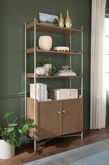 Sonnet - Sonnet Bookcase - Dark Gray / Light Brown