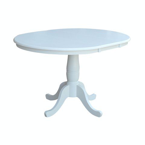Dining Essentials - 36" Extension Table Top w/ 30"H Traditional Pedestal
