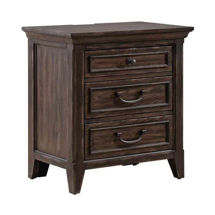 Paradise Valley - Nightstand With Charging Station - Dark Brown