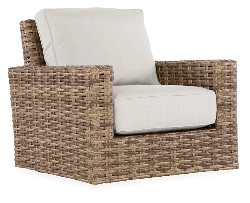 Havana - Swivel Club Glider With Self Welt - Canvas Flax
