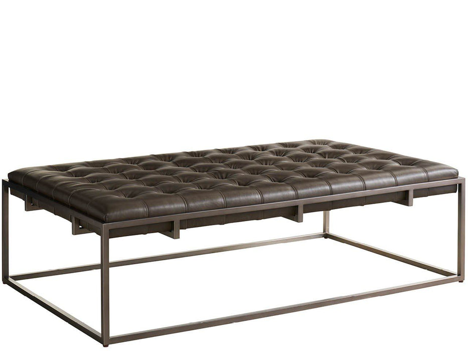 Travers - Cocktail Ottoman - Dark Gray