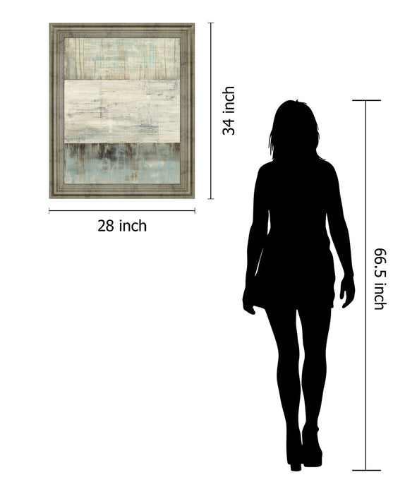Cool Drift - 28" x 34" Framed Wall Art - Beige