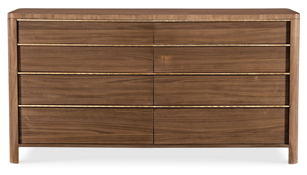 Eleana - Eight Drawer Dresser - Medium Wood